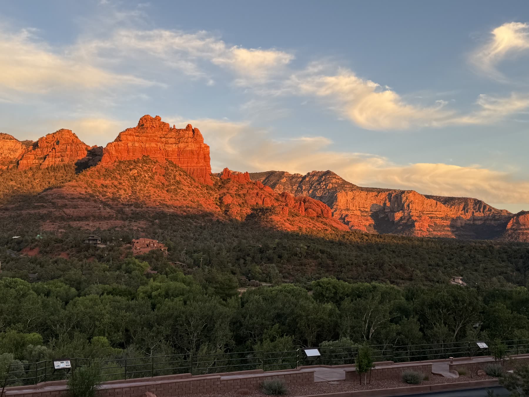 Sedona red rocks at sunset